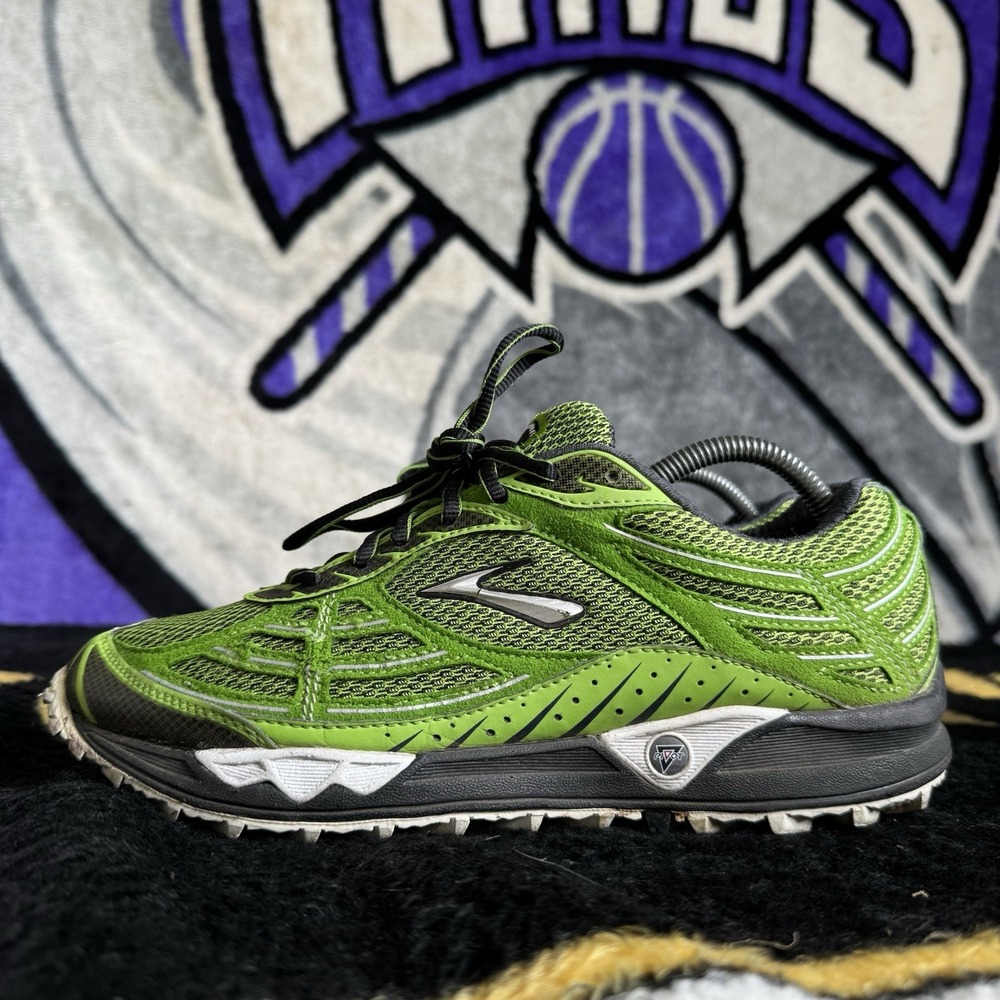 Size W10/M9 - Rare Brooks Cascadia 3 Trail Running Shoes 2008 Green Black